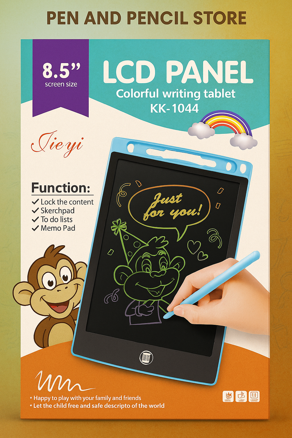 8.5 Inch LCD Writing Tablet KK-1044 – Colorful Digital Writing Board