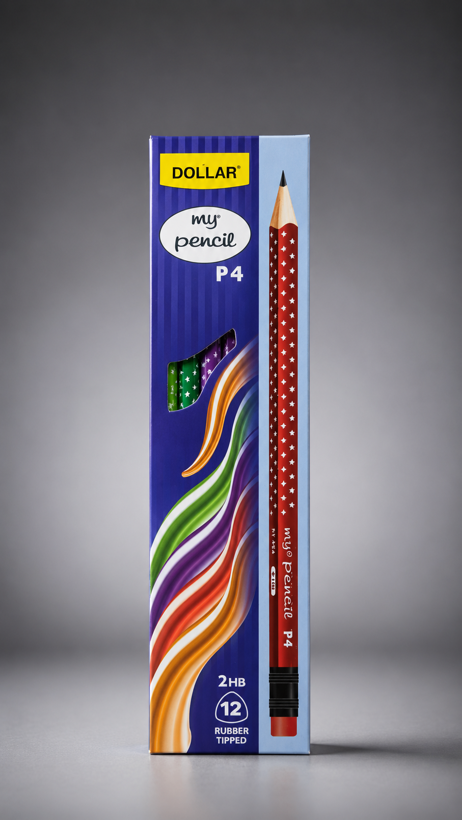 Dollar My Pencil P4 – 2HB Rubber Tipped Pencil Pack (12 Pencils)