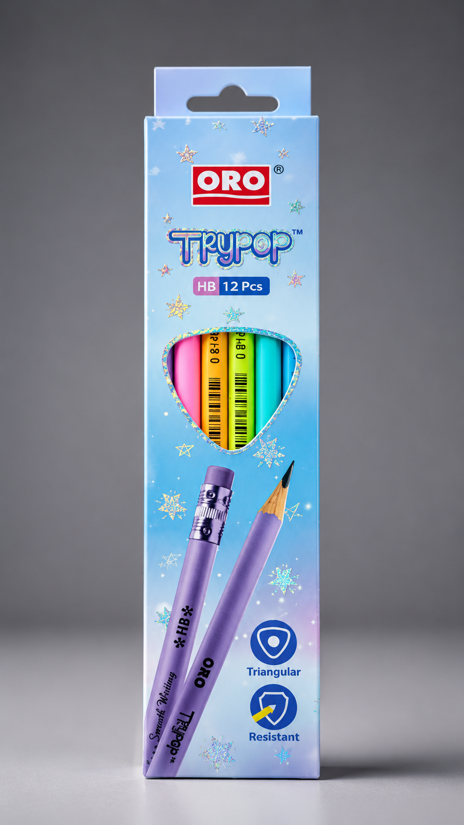 ORO Trypop HB Pencil Set – 12 Pieces