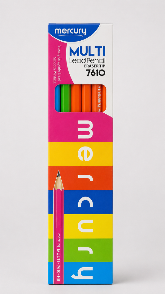 ✏️ Mercury Multi Lead Pencil 7610 (HB) – Eraser Tip