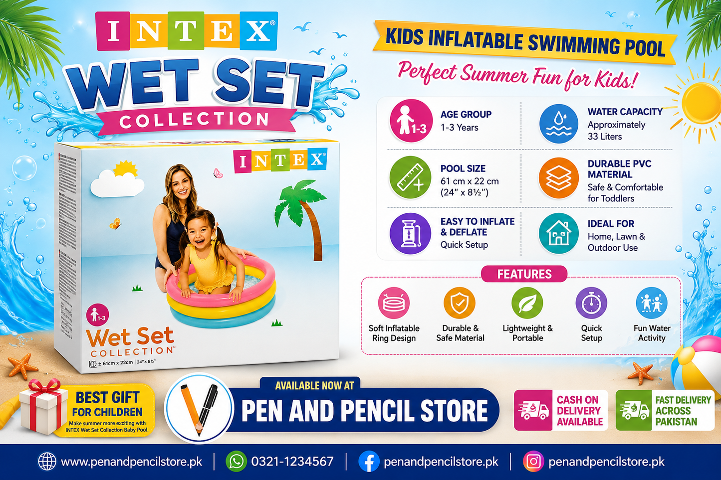 Intex Wet Set Collection Kids Pool