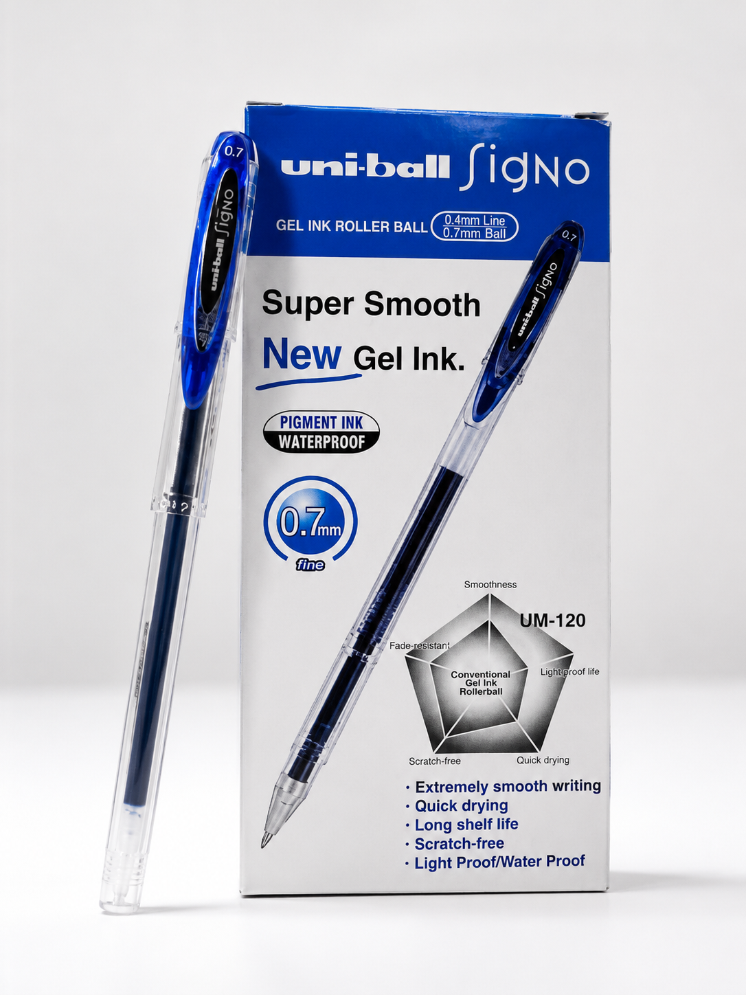 uni-ball Signo Gel Ink Pen UM-120 – 0.7mm Fine Tip (Per Piece)
