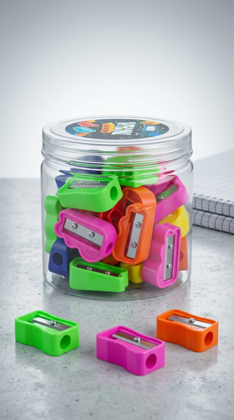 Colorful Pencil Sharpener Jar Pack