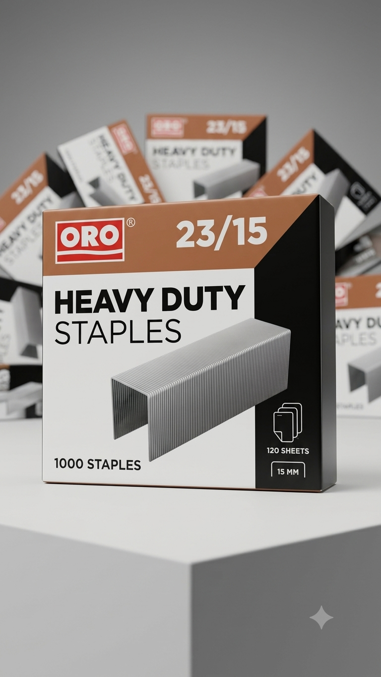 ORO Heavy Duty Staples 23/15 1000 Staples Box