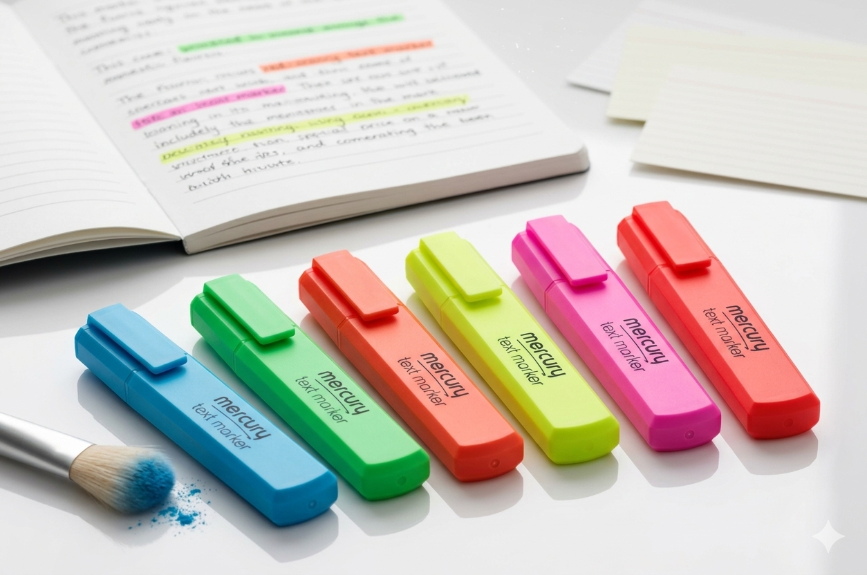 Mercury Fluorescent Pastel & Neon Text Marker Highlighter per piece