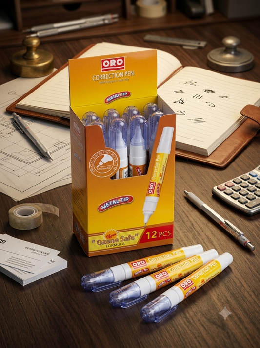 ORO Correction Pen Metal Tip - Pack of 12