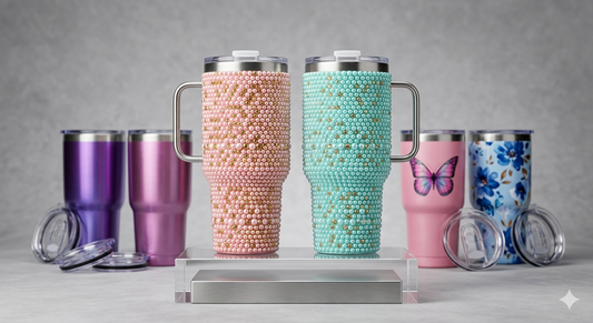 ✨ Premium Bling Pearl Quencher Tumblers – Luxury Edition