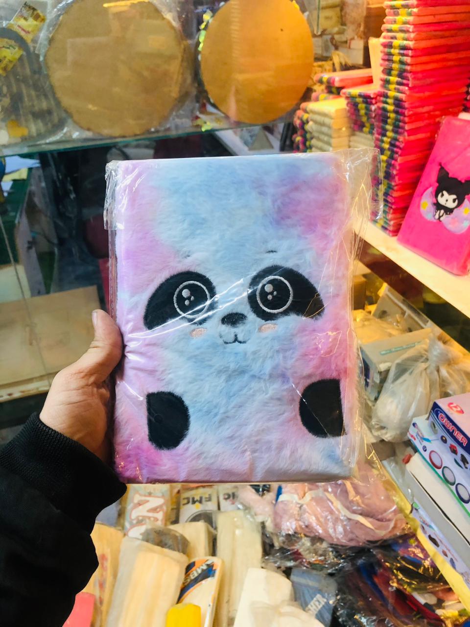 cute pink fluffy notebook/diary