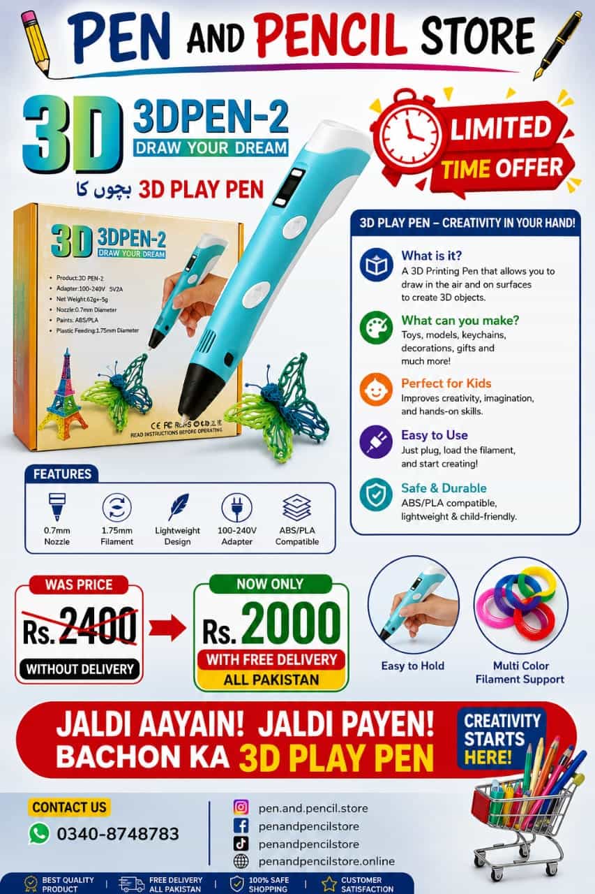 ✨ 3D Play Pen-2 – Turn Imagination into Reality!