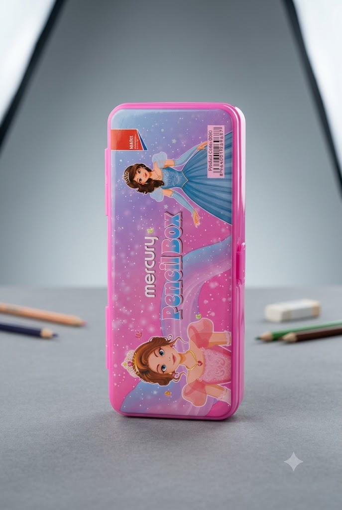 Mercury Princess Pencil Box – Pink Girls Hard Case