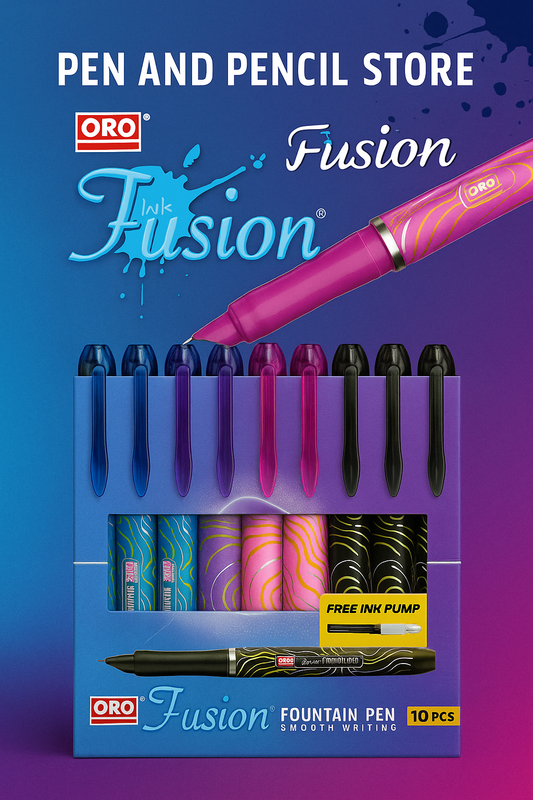 ORO Fusion Fountain Pen Pack – Smooth Writing (10 Pieces)