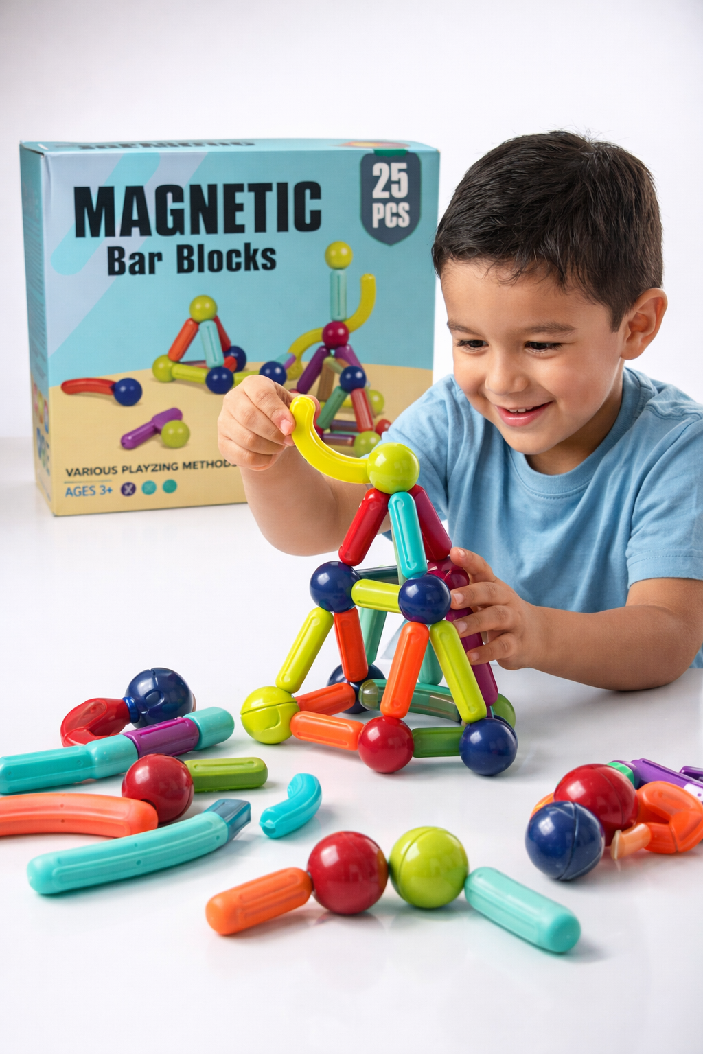 Magnetic Bar Blocks – 25 PCS Creative Building Set