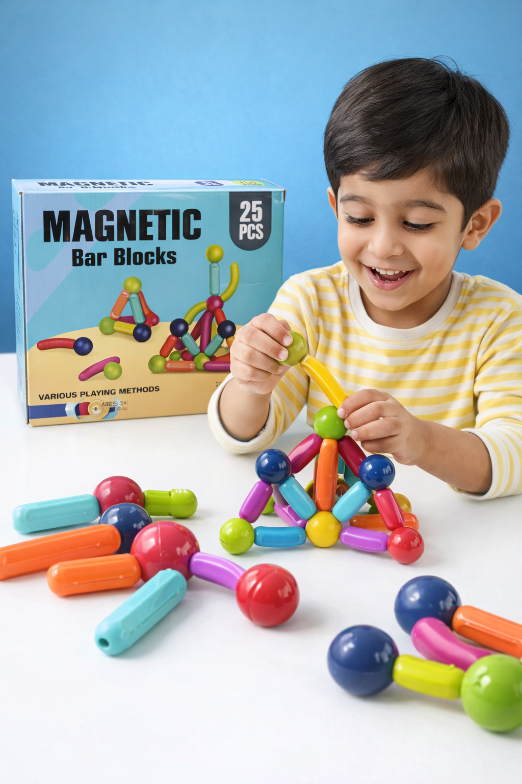 Magnetic Bar Blocks – 25 PCS Creative Building Set