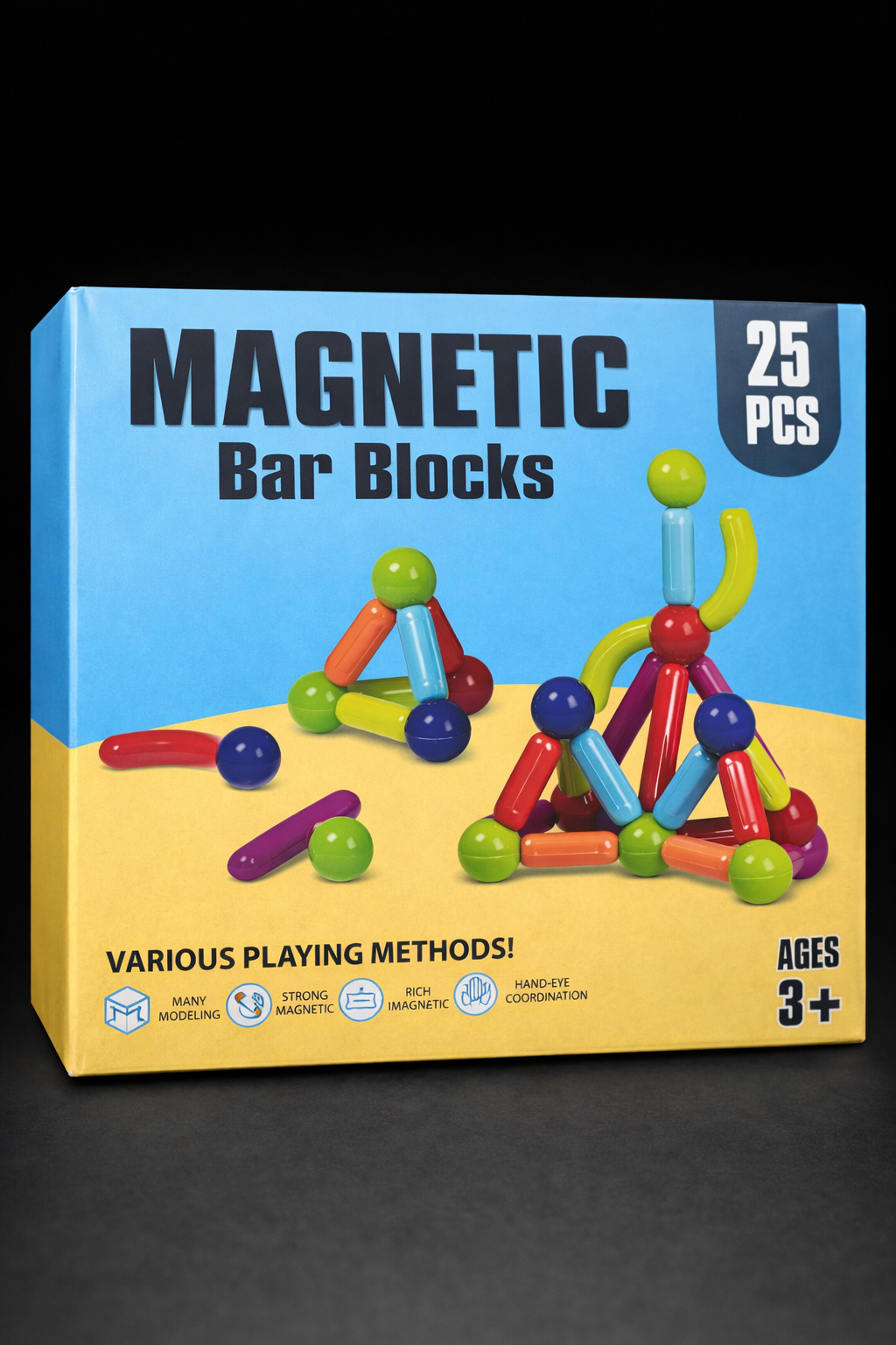Magnetic Bar Blocks – 25 PCS Creative Building Set