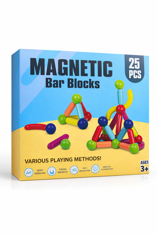 Magnetic Bar Blocks – 25 PCS Creative Building Set