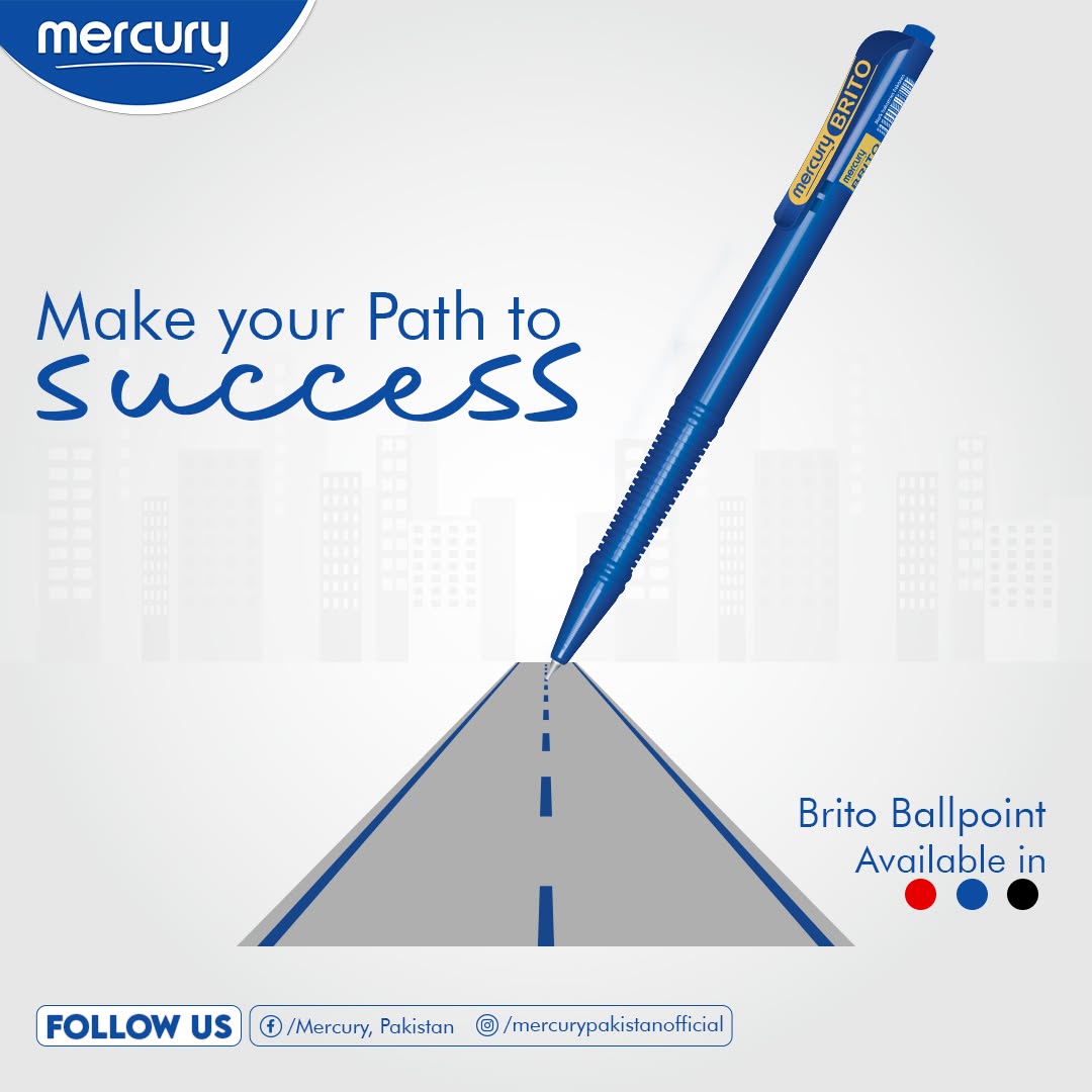 Mercury Brito Ballpoint Pen – Make Your Path to Success 1box 10pice