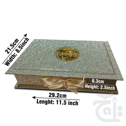 Holy Quran 11 Line With Rose Box 376SGLTB-Rose Box 376SGLTB-GOLD