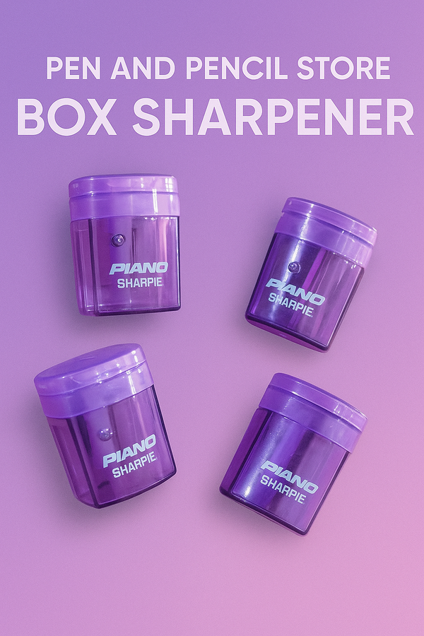Piano Sharpie Box Sharpener – Durable & Convenient Pencil Sharpener 12p