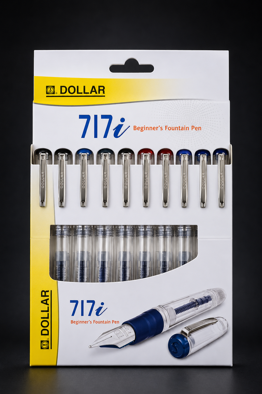 Dollar 717i Beginner’s Fountain Pen – Transparent Fountain Pen Set