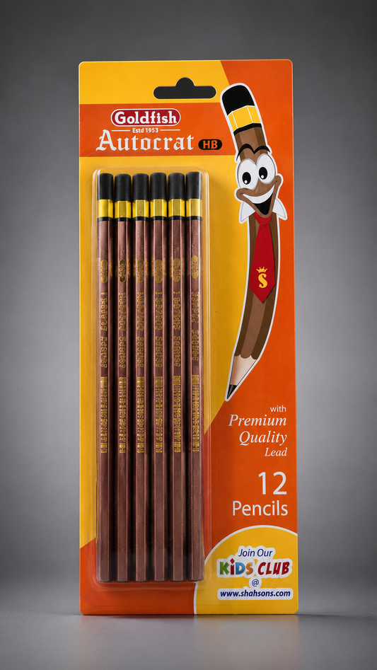 Goldfish Autocrat HB Pencil Pack – 12 Premium Quality Pencils