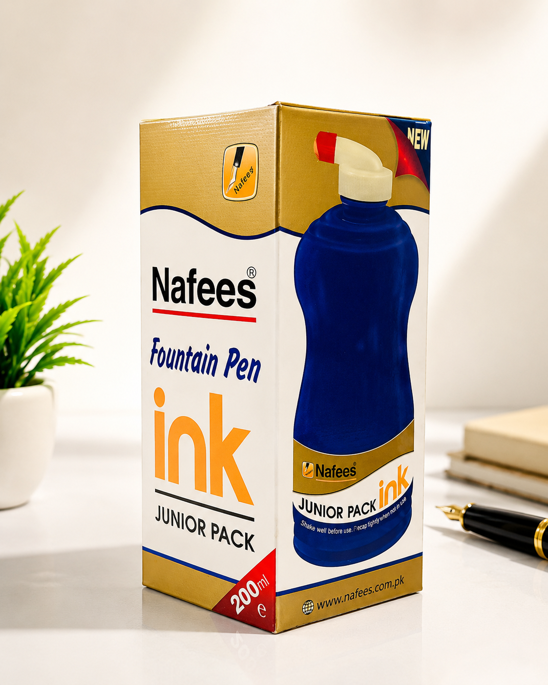 Nafees Fountain Pen Ink – Junior Pack (200ml)