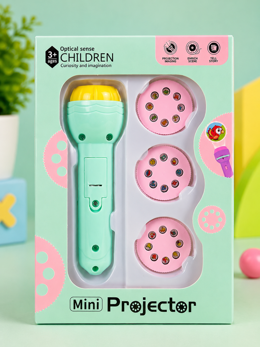 Mini Projector Toy for Kids – Educational Projection Flashlight
