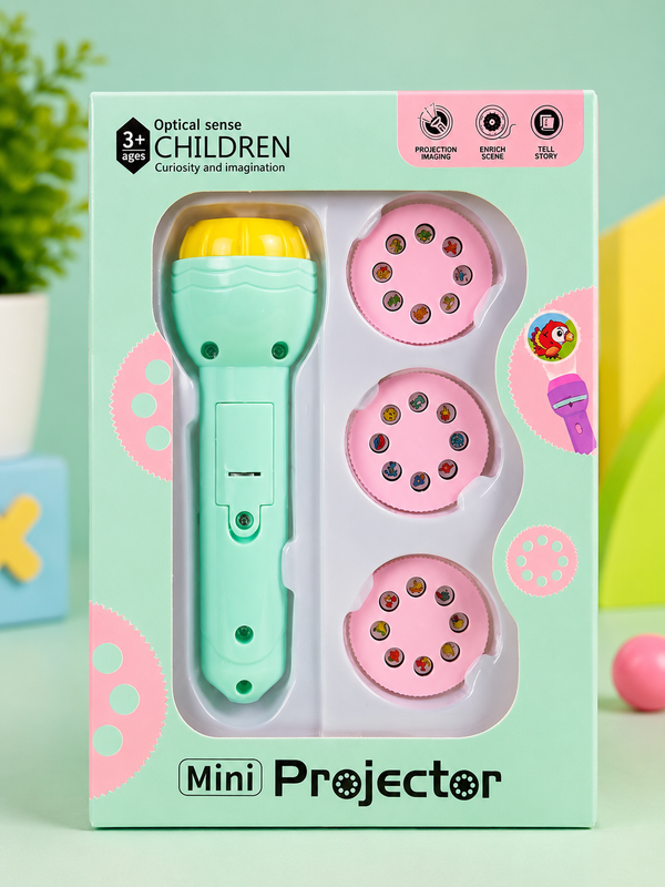 Mini Projector Toy for Kids – Educational Projection Flashlight