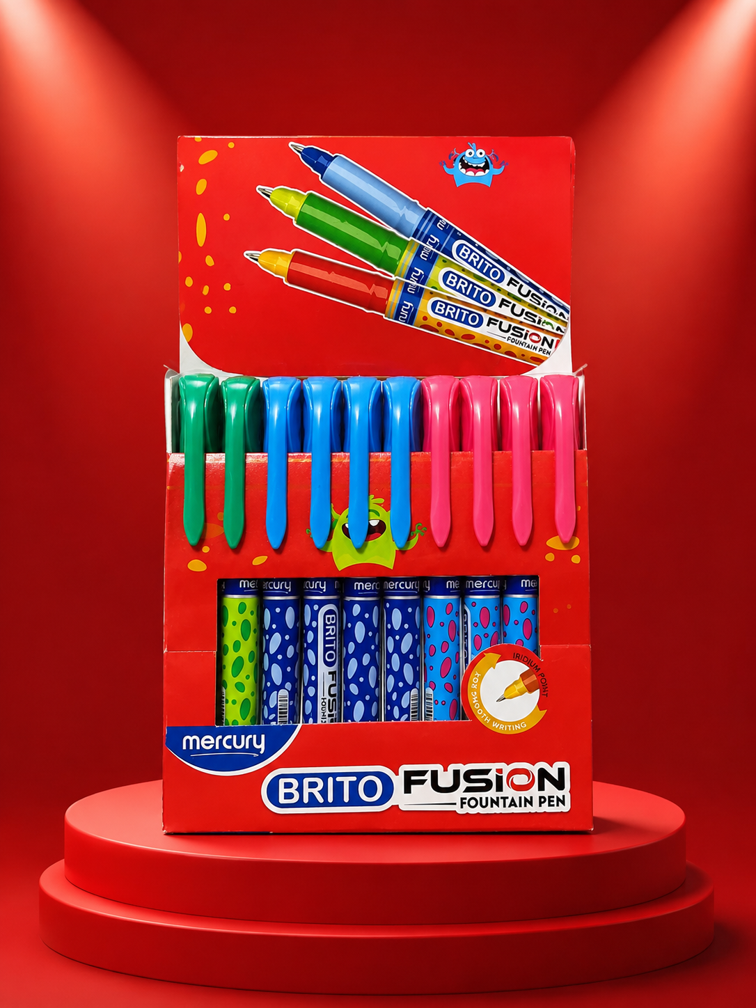 Mercury Brito Fusion Fountain Pen – Colorful Writing for Creative Minds 1box 10pice