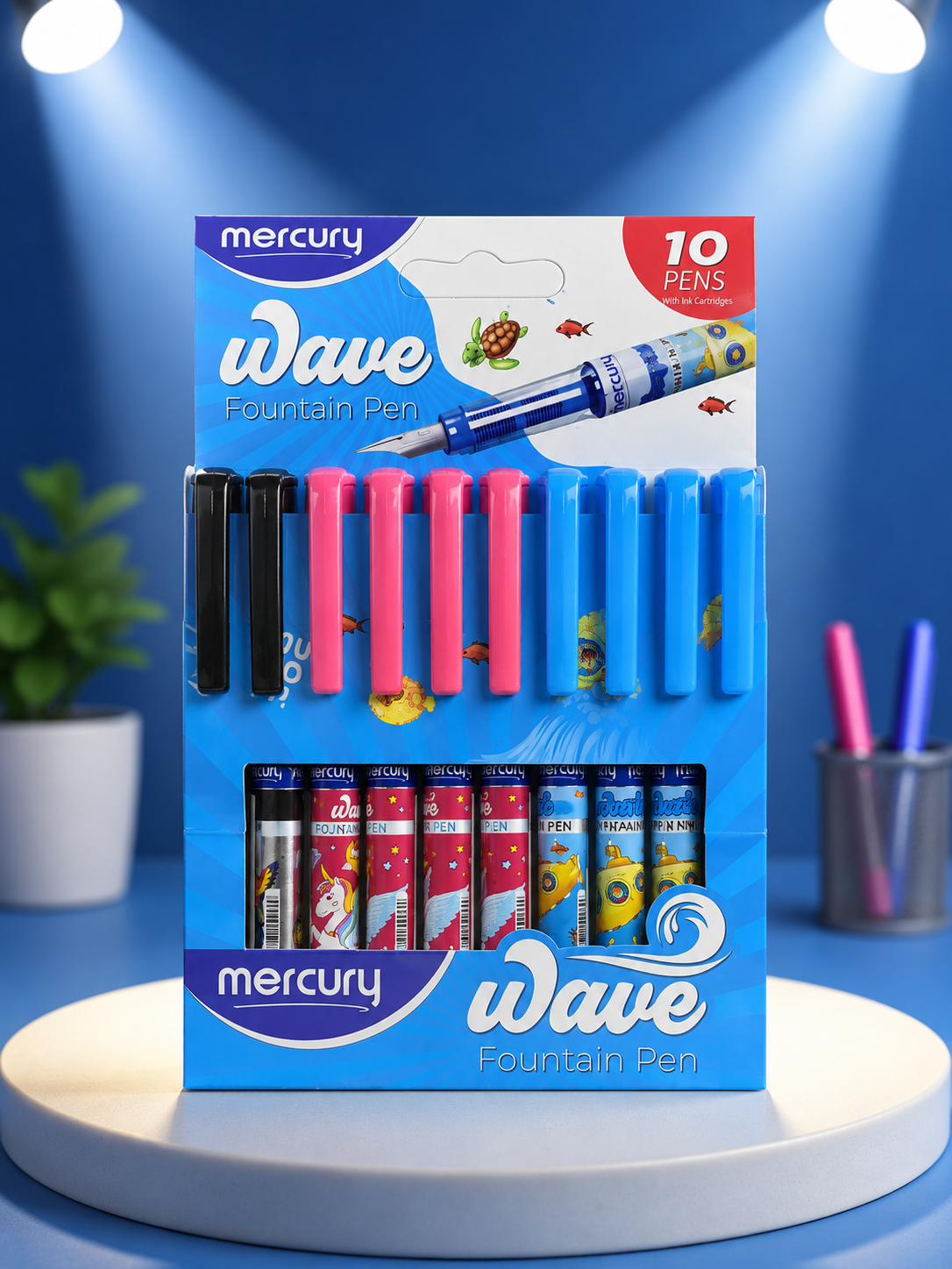 Mercury Wave Fountain Pen – Fun & Smooth Writing for Kids