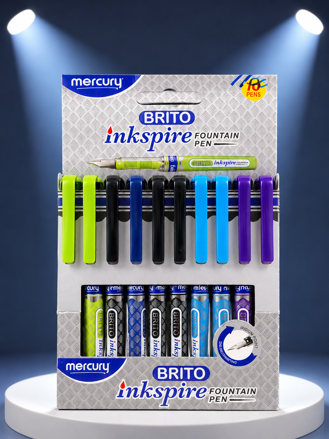 Mercury BRITO Inkspire Fountain Pen – Smooth Writing, Stylish Design
