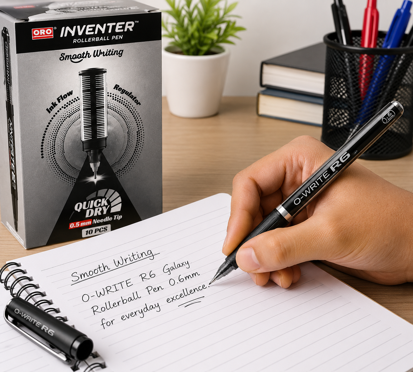 ORO Inventer Rollerball Pen – Quick Dry 0.5mm Needle Tip