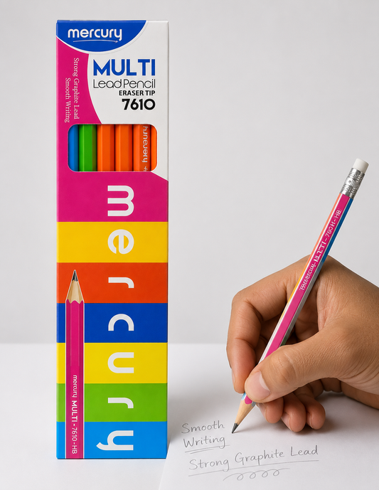 ✏️ Mercury Multi Lead Pencil 7610 (HB) – Eraser Tip