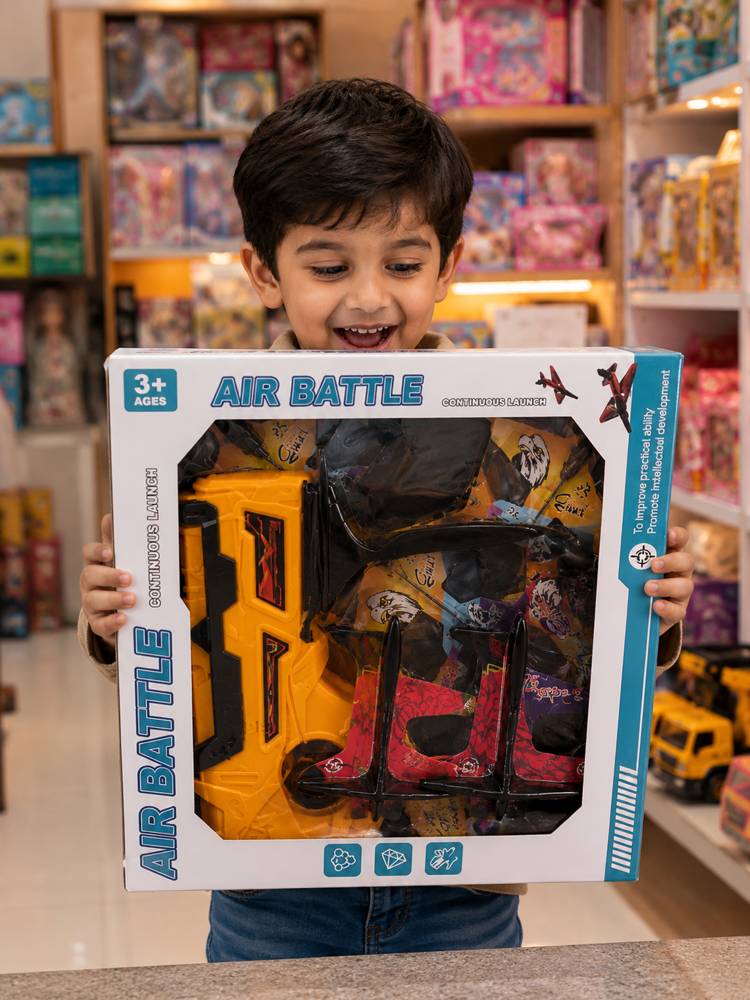 Air Battle Foam Plane Launcher Toy Set – Fun Outdoor Flying Game for Kids