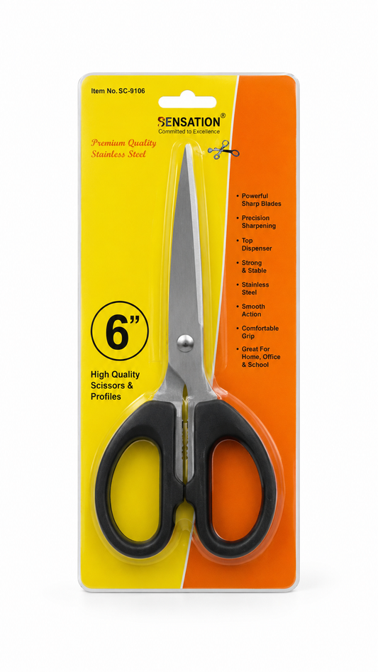 Sensation 6" Stainless Steel Scissors (SC-9106)