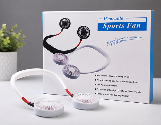 Wearable Sports Fan - Hands-Free Neck Fan