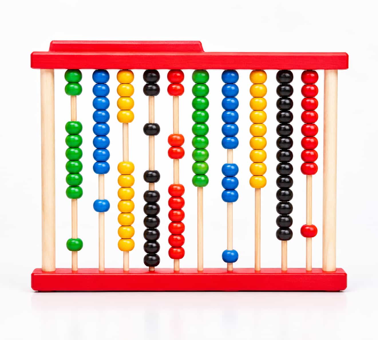 Classic Wooden Abacus - 10-Row Colorful Counting Toy