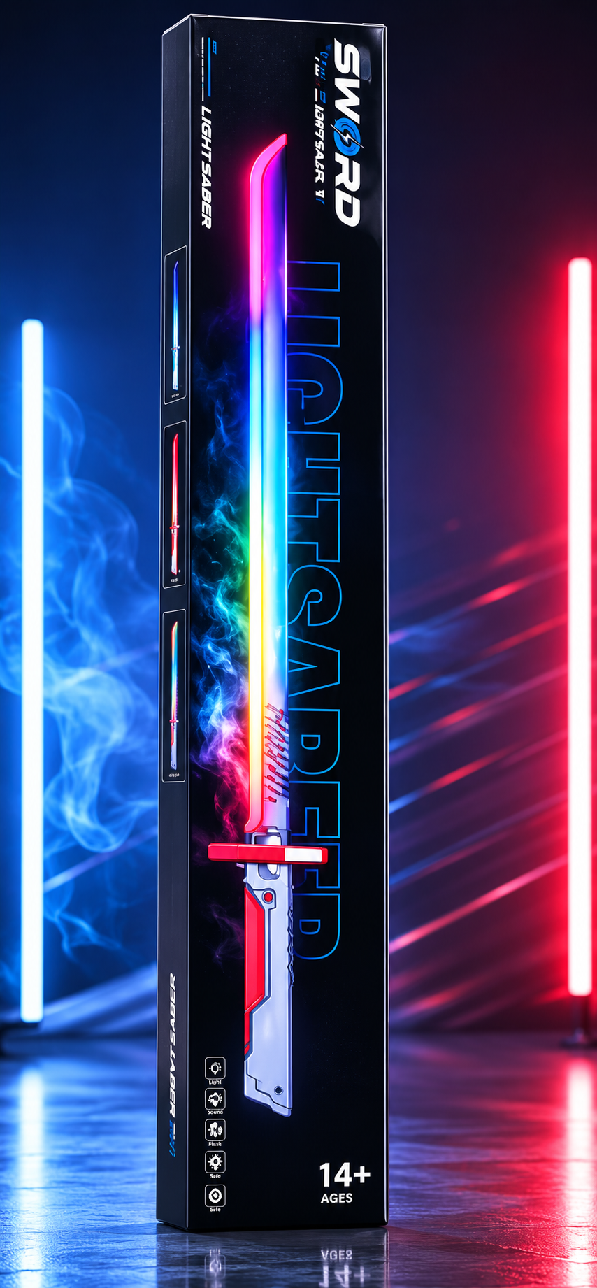 RGB Lightsaber Sword LED Light Saber packaging