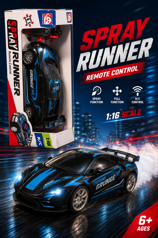 Spray Runner Remote Control Car 1:16 Scale with Spray Function