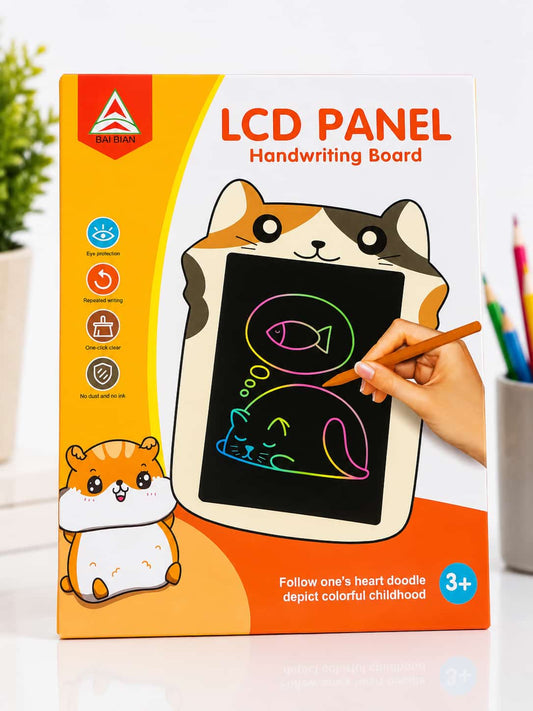 Bajbian LCD Panel Handwriting Board - Cat Shape Rainbow Display