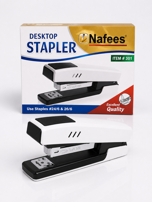 Nafees Desktop Stapler Item 301 Black White
