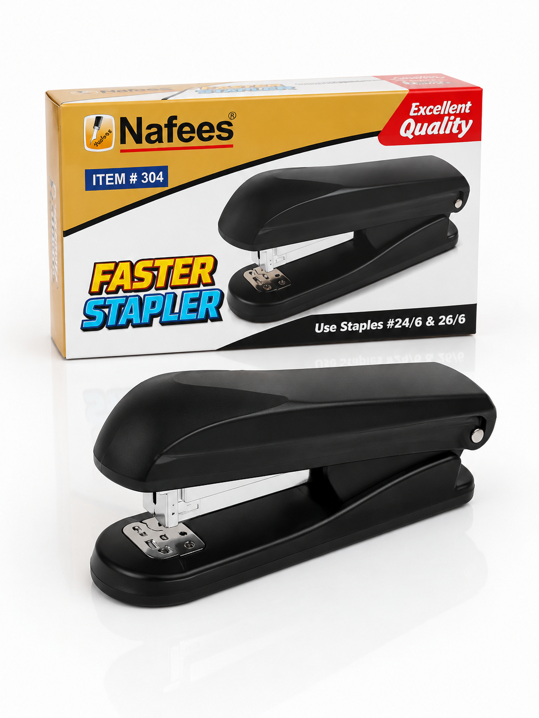 Nafees Faster Stapler Item 304 Black
