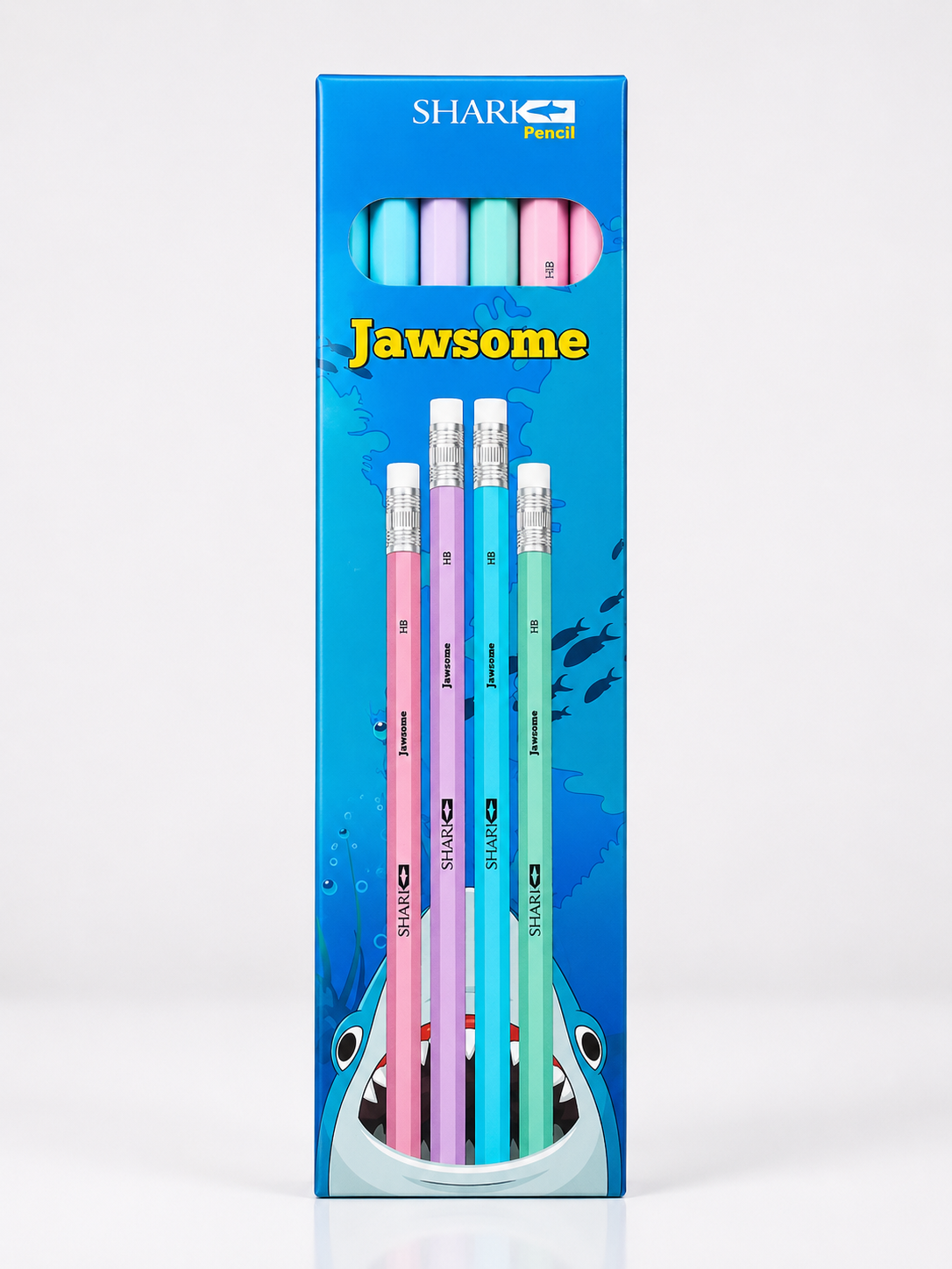 Shark Pencil Jawsome HB Pastel Pencils Pack of 4