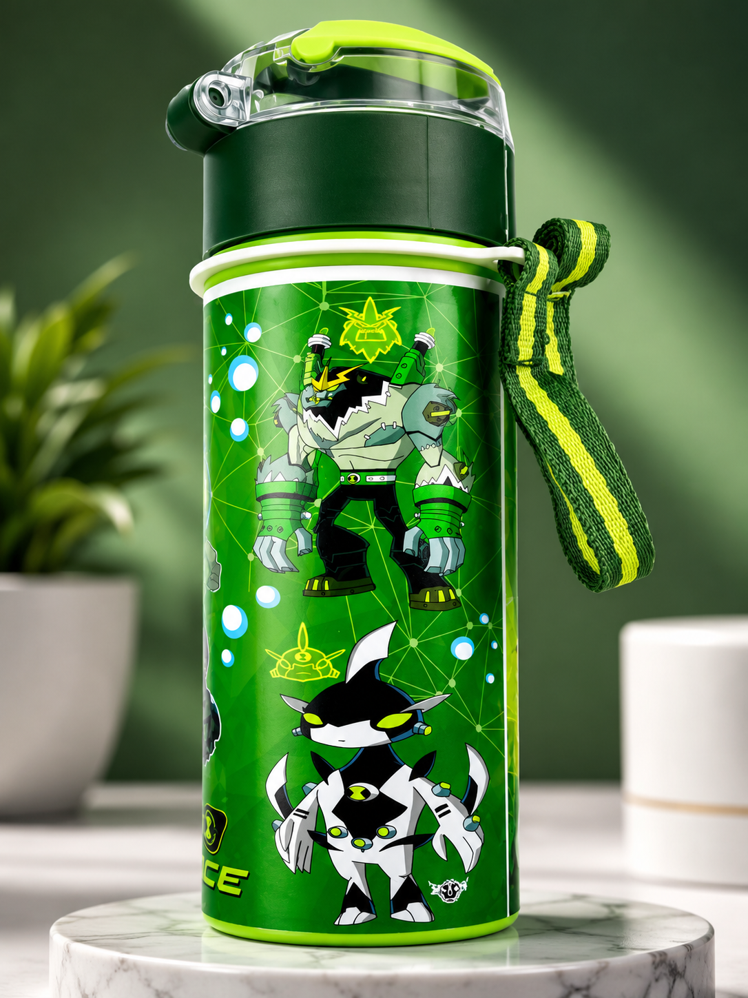 Kids Water Bottle Ben 10 Green