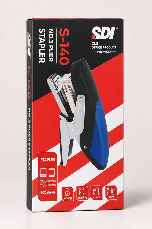 SDI S-140 No.3 Plier Stapler CLS Premium Blue Grip