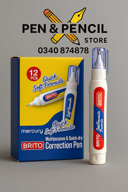BRITO Correction Pen – Quick Dry Multipurpose Correction Fluid
