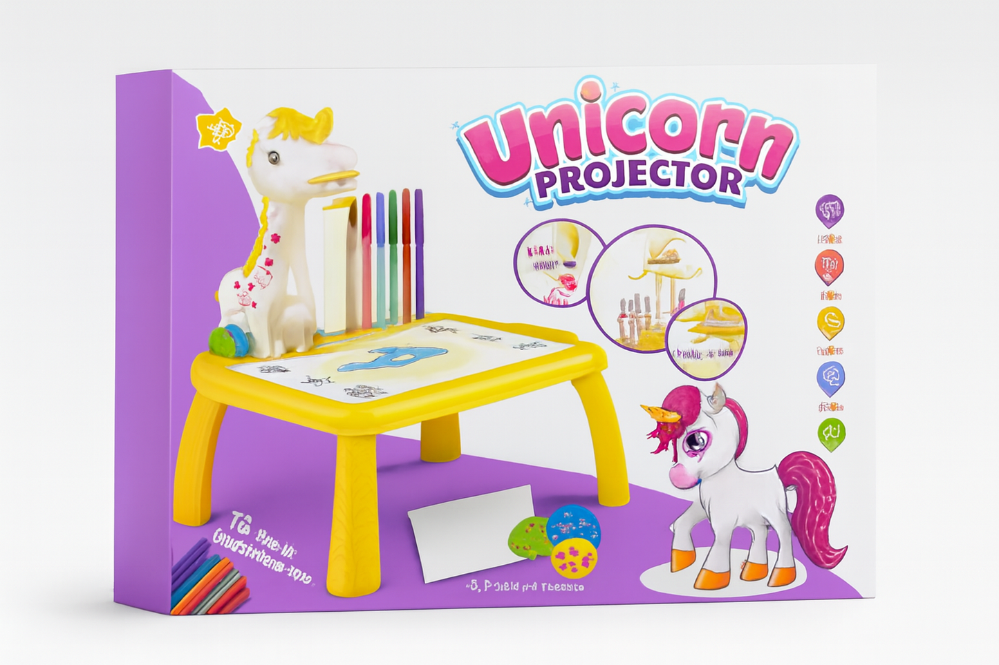 🦄 Unicorn Projector Drawing Table