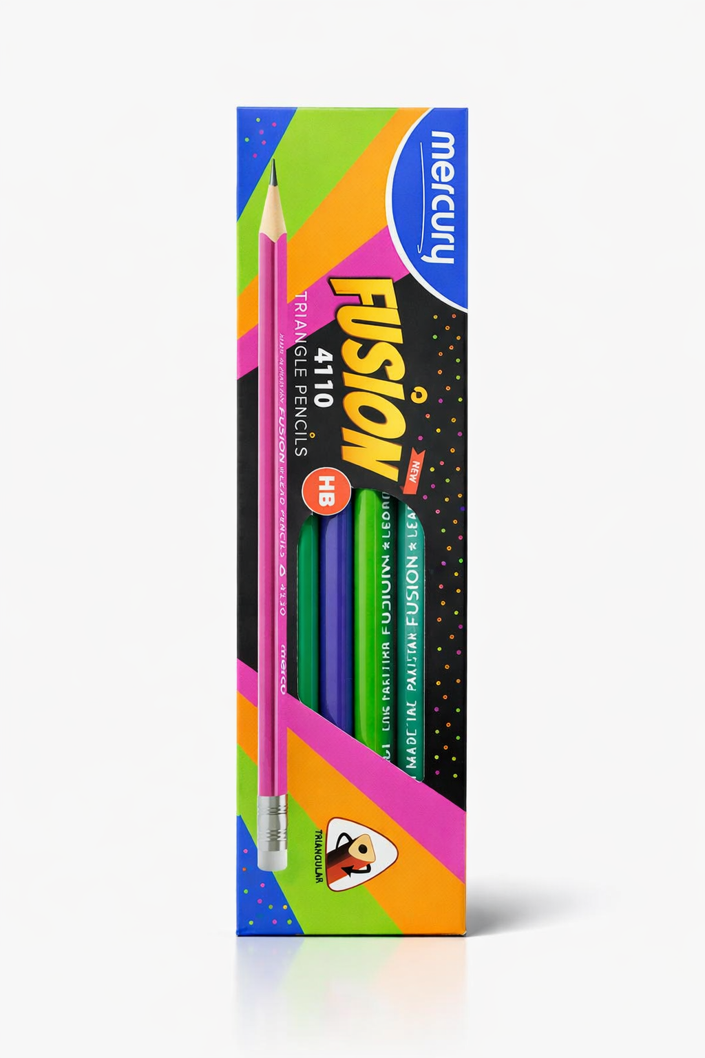 Mercury Fusion 4110 Triangle Pencils (HB) – Pack of 12