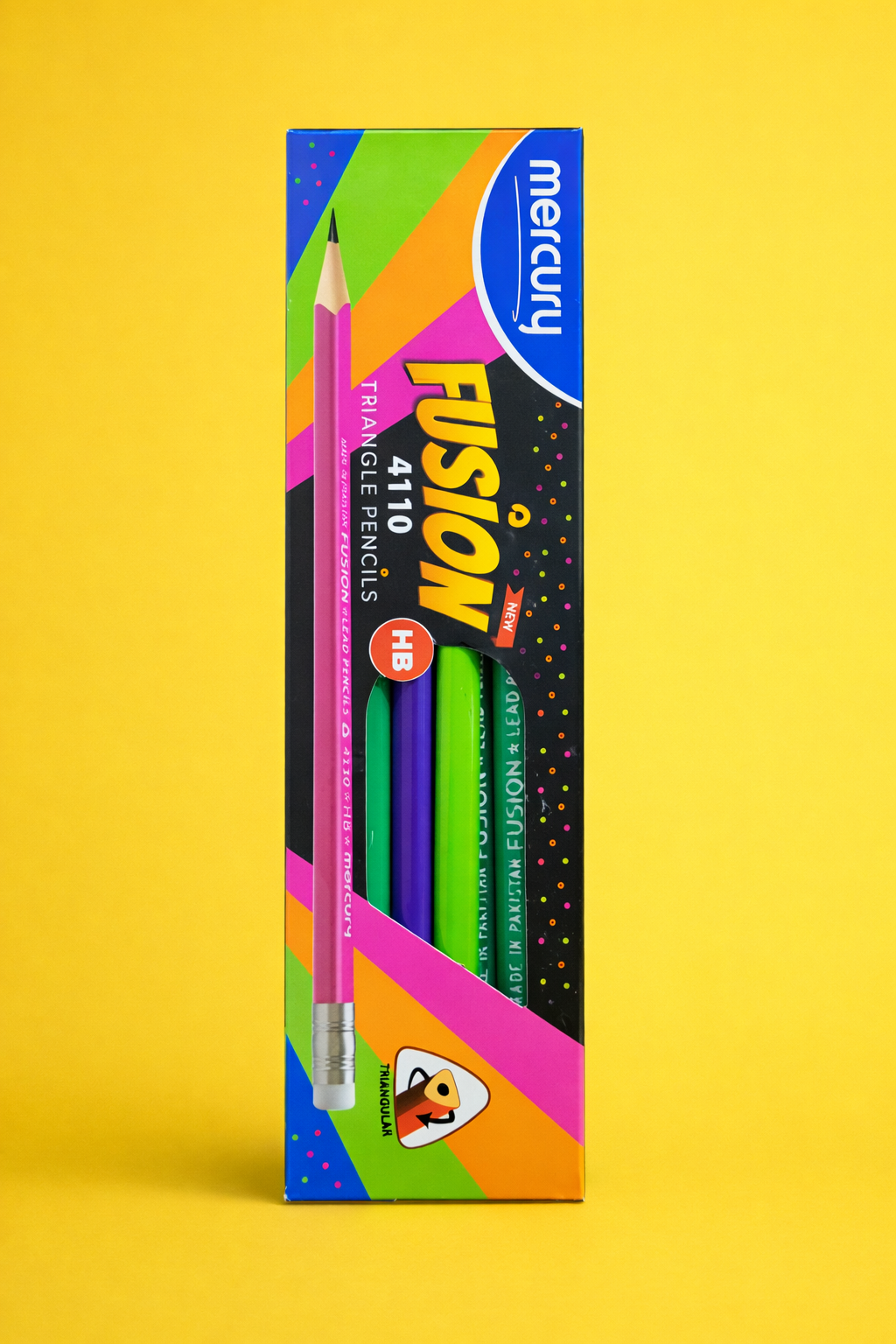 Mercury Fusion 4110 Triangle Pencils (HB) – Pack of 12