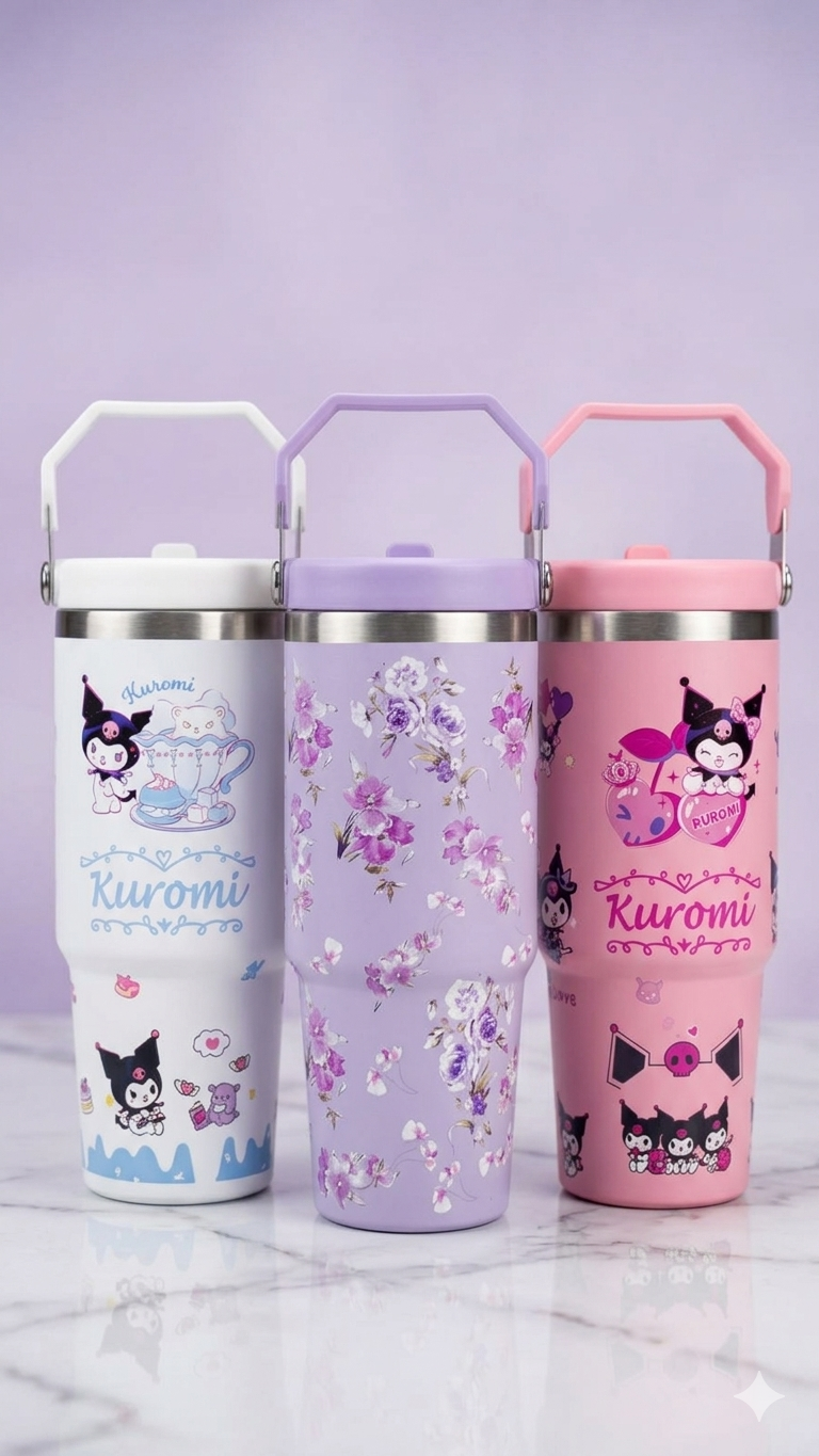 Stylish Flip Straw Tumbler