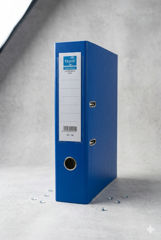Elegant Box File Binder - A4 Blue